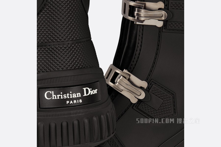 Dior Ground 及踝靴 黑色橡胶和氯丁橡胶