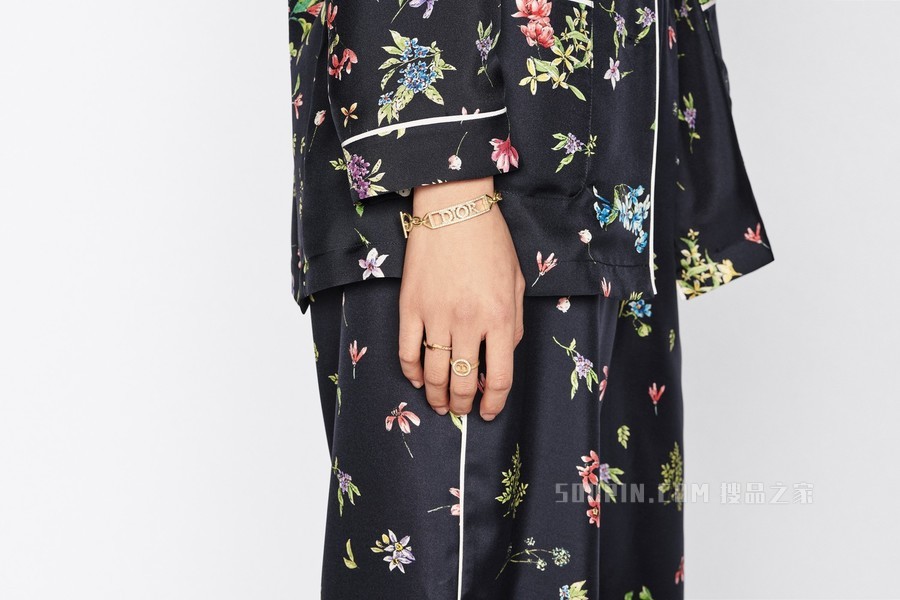 Clair D Lune 戒指 金色饰面金属和银色调仿水晶装饰