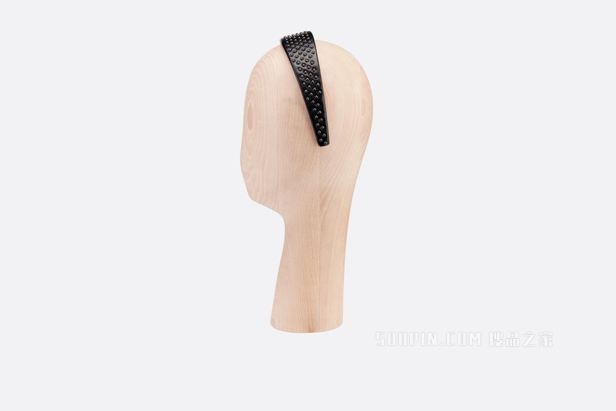 Dior Band 发带 黑色牛皮革和金属覆层金属
