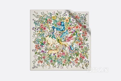 Dior 印花方巾 多色桑蚕丝斜纹面料 D-Constellation 印花
