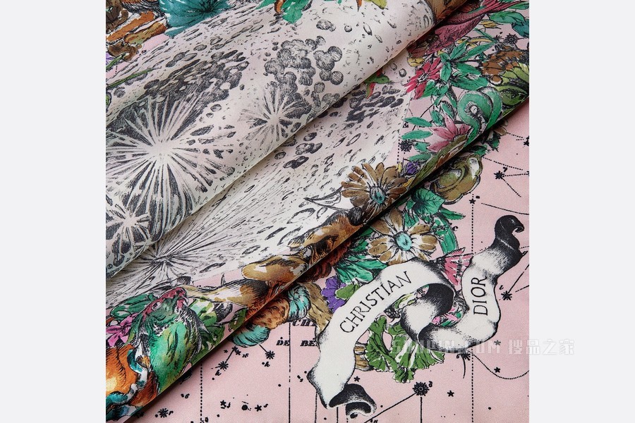 Dior 印花方巾 多色桑蚕丝斜纹面料 Dior Zodiac 印花