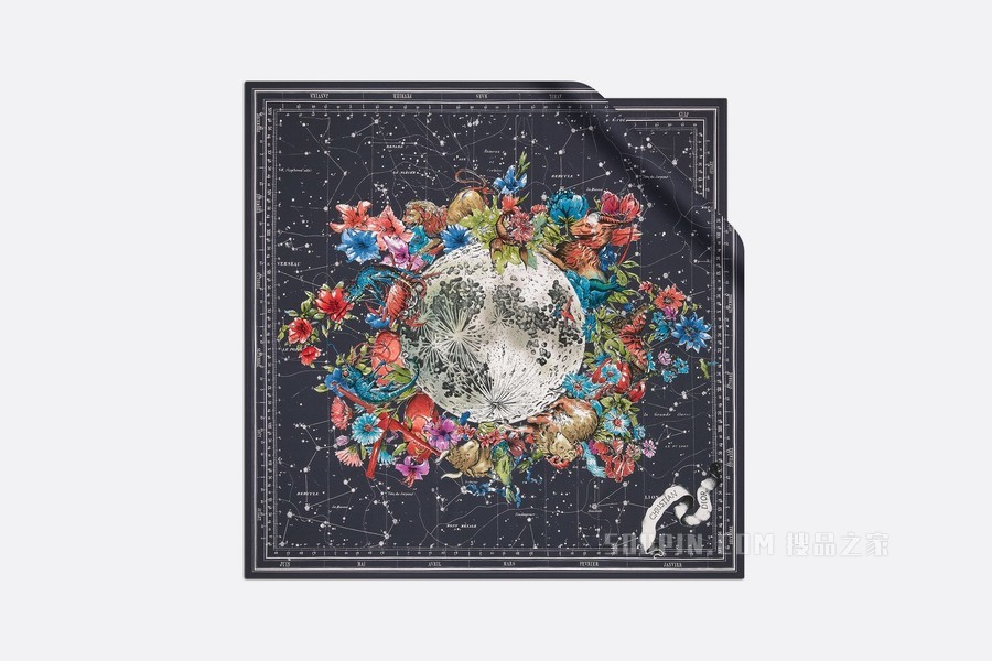 Dior 印花方巾 多色桑蚕丝斜纹面料 Dior Zodiac 印花