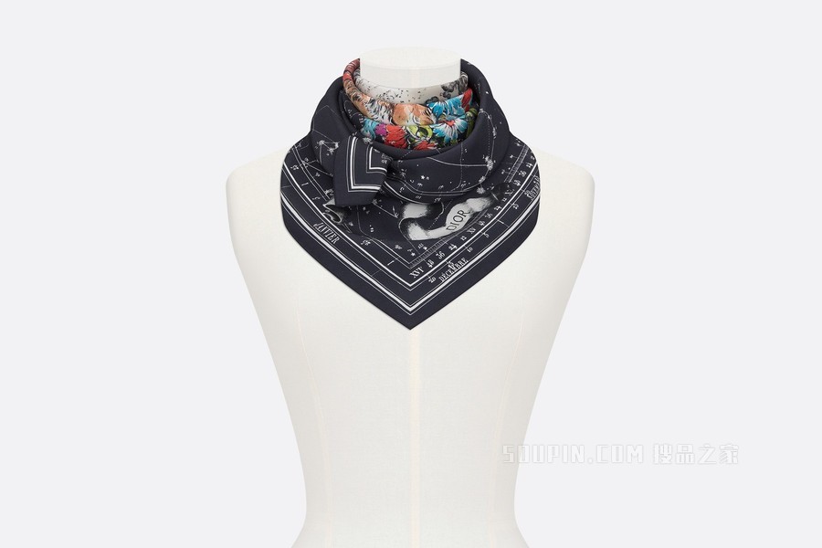 Dior 印花方巾 多色桑蚕丝斜纹面料 Dior Zodiac 印花