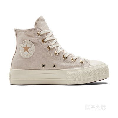 【女子】All Star Lift时尚厚底帆布鞋 女款 棕色的
