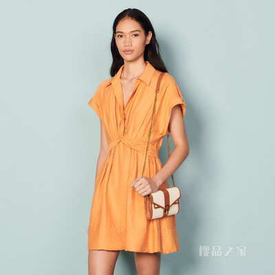 IGRID 无袖收褶连衣裙连衣裙