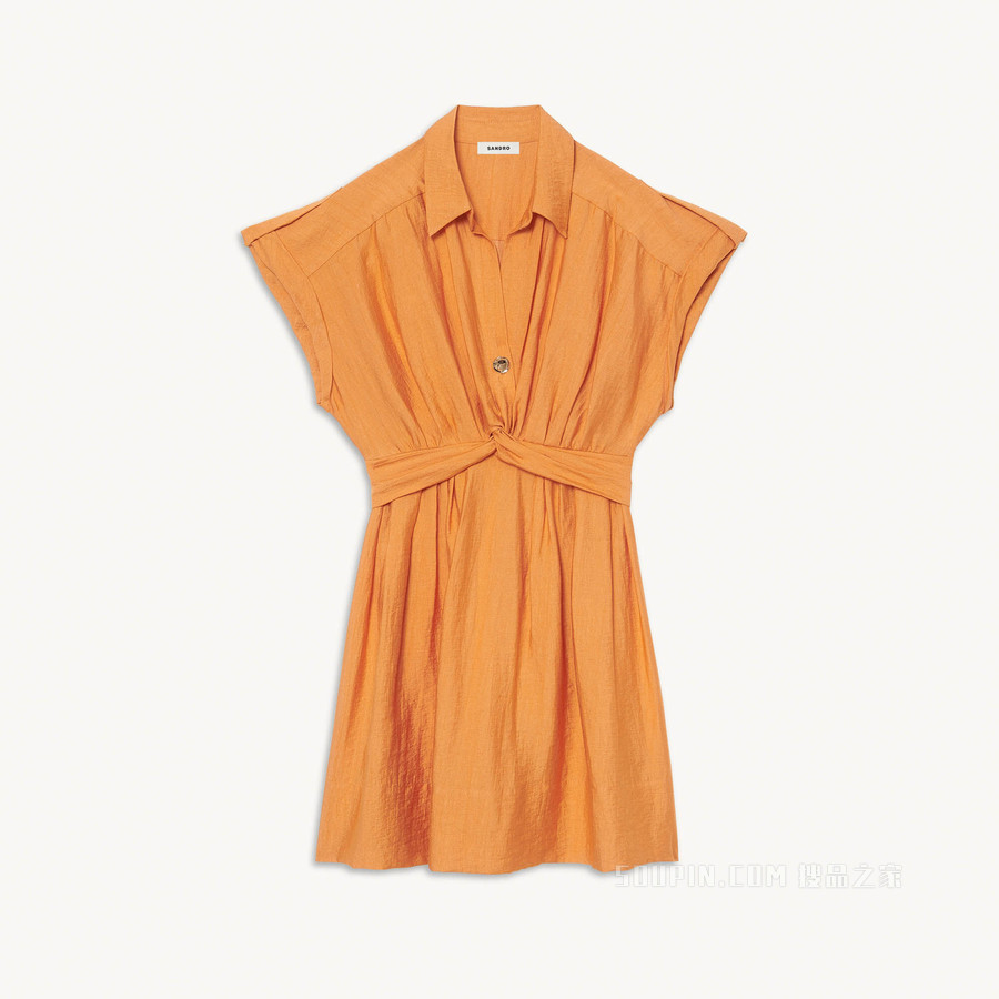 IGRID 无袖收褶连衣裙连衣裙