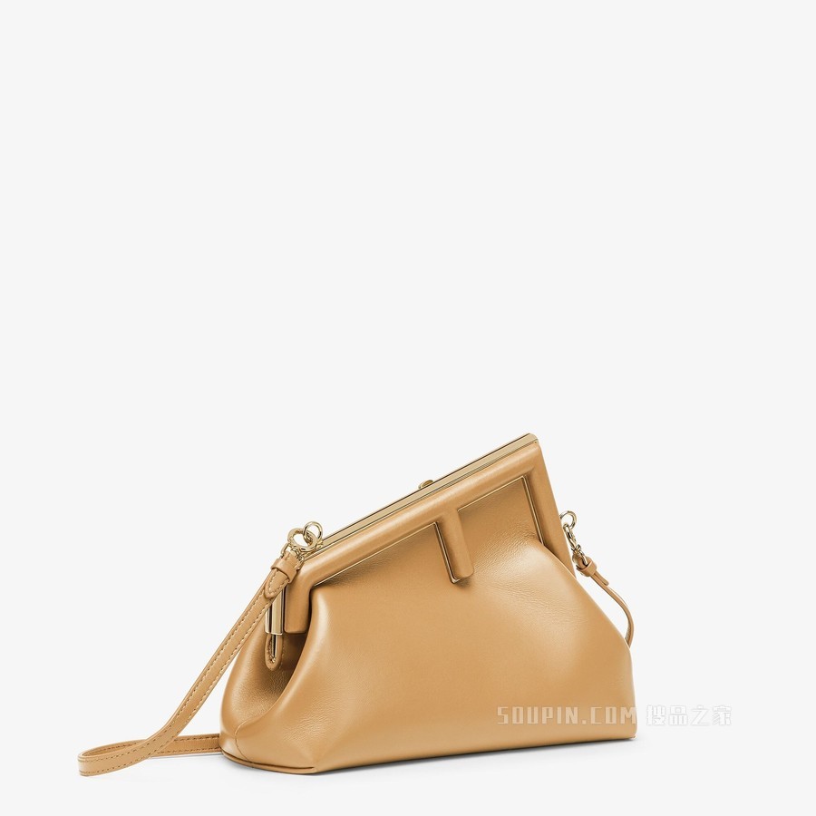 Fendi First小号手袋 米色皮革手袋