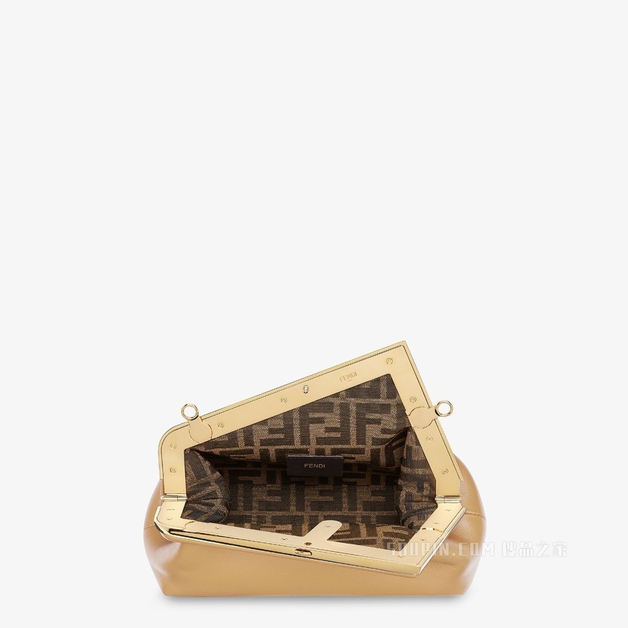 Fendi First小号手袋 米色皮革手袋
