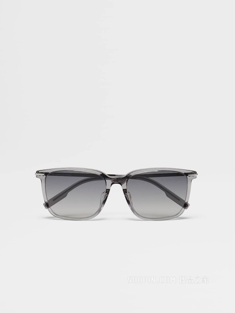 Leggerissimo 透明灰色醋酸纤维太阳镜