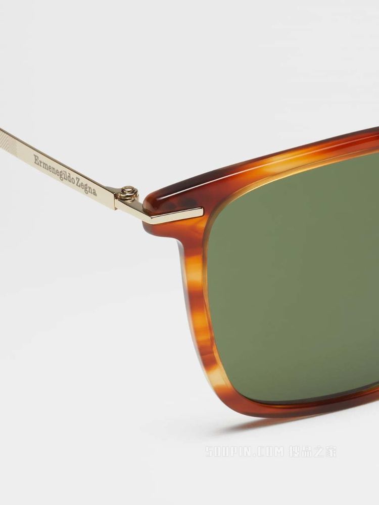 Leggerissimo 干邑色条纹配哈瓦那色醋酸纤维太阳镜