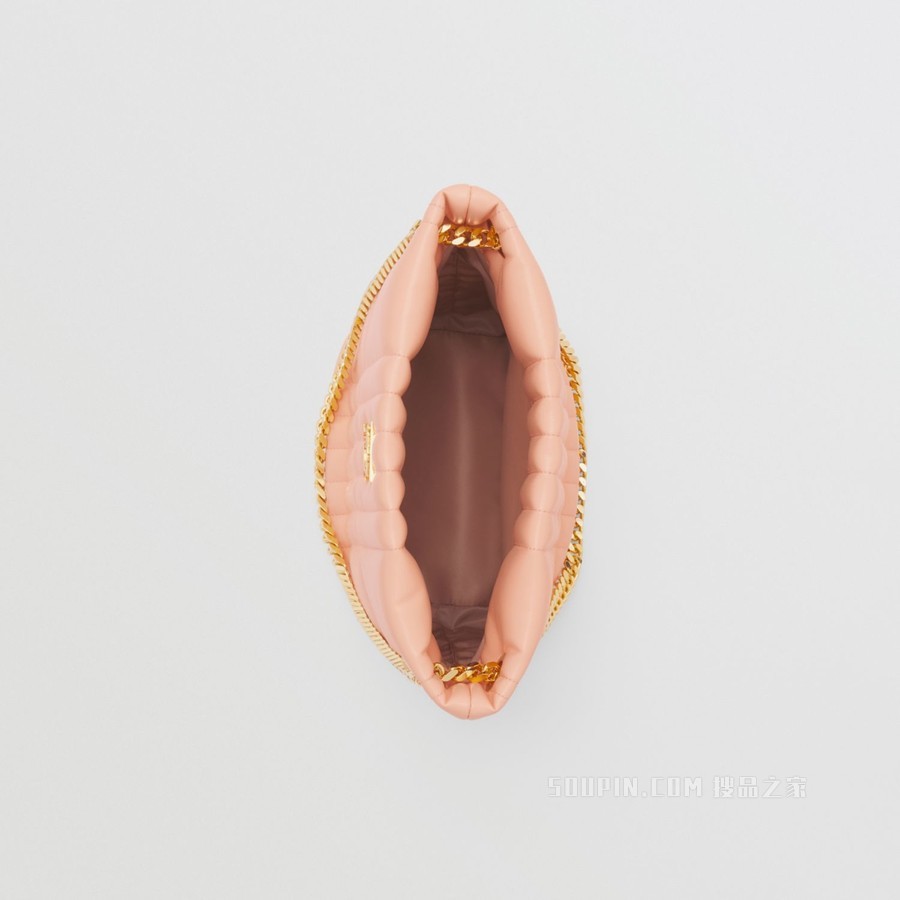 Lola – 小号绗缝羔羊皮萝纳水桶包（官网独售） (蜜桃粉) - 女士
