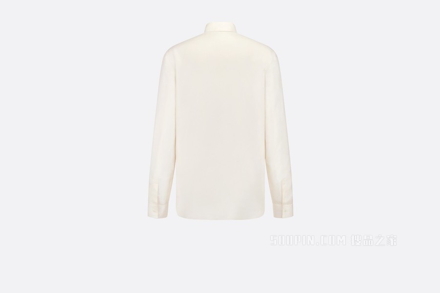 DIOR AND JACK KEROUAC 衬衫 白色桑蚕丝斜纹面料