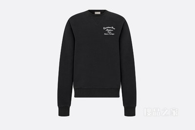 卫衣 黑色棉质起绒面料“Christian Dior Atelier”标志