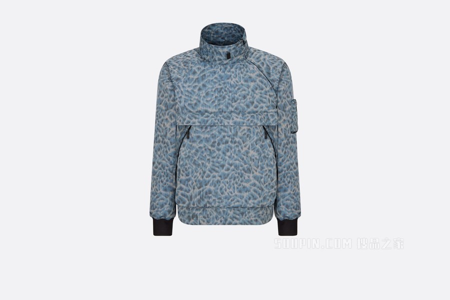 DIOR AND PARLEY 可折叠厚夹克 蓝色 Parley Ocean Plastic 塔夫绸科技面料