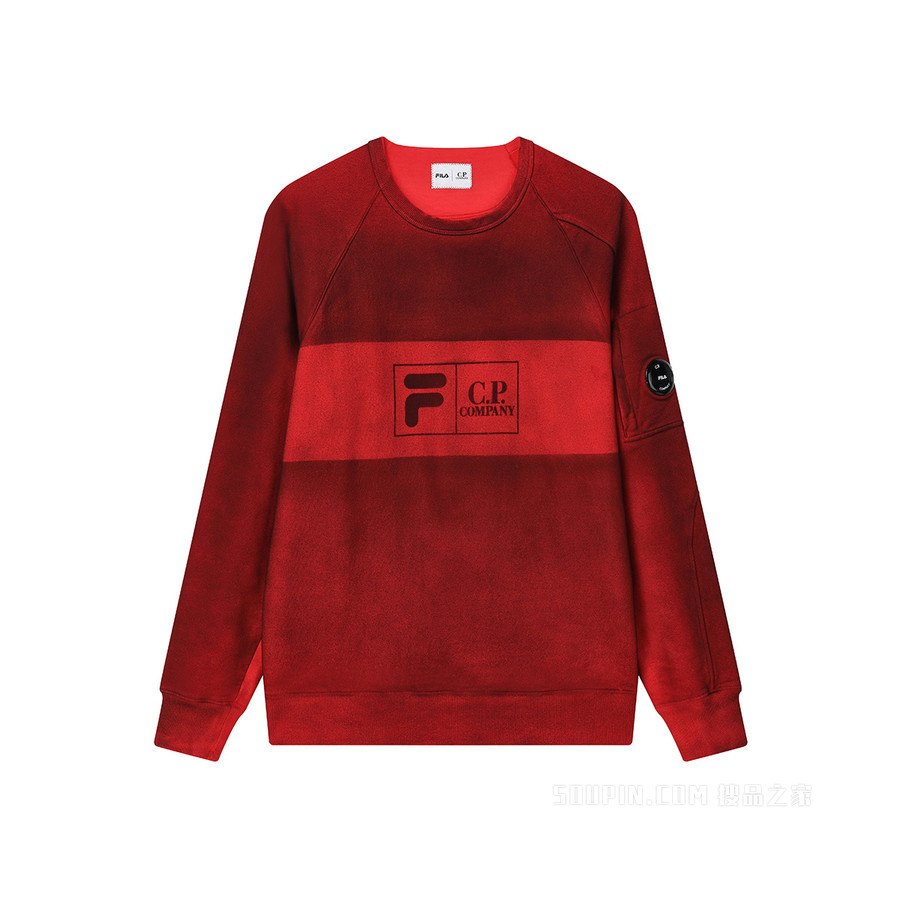 男子场下健身印花图案套头卫衣