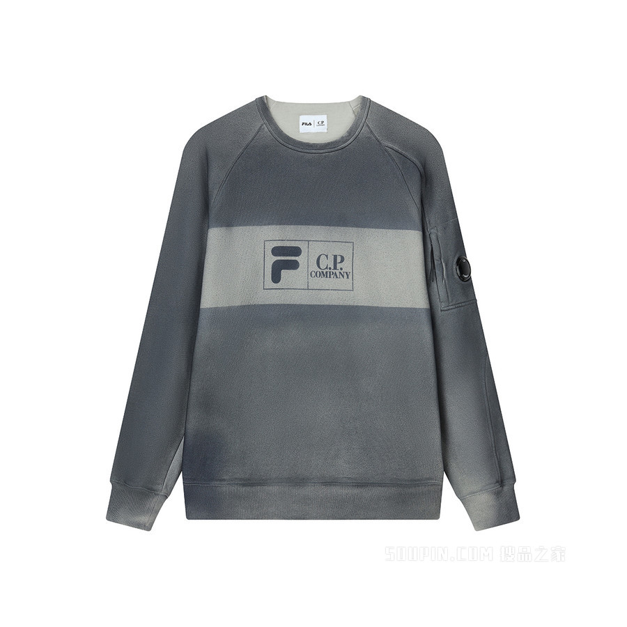 男子场下健身印花图案套头卫衣