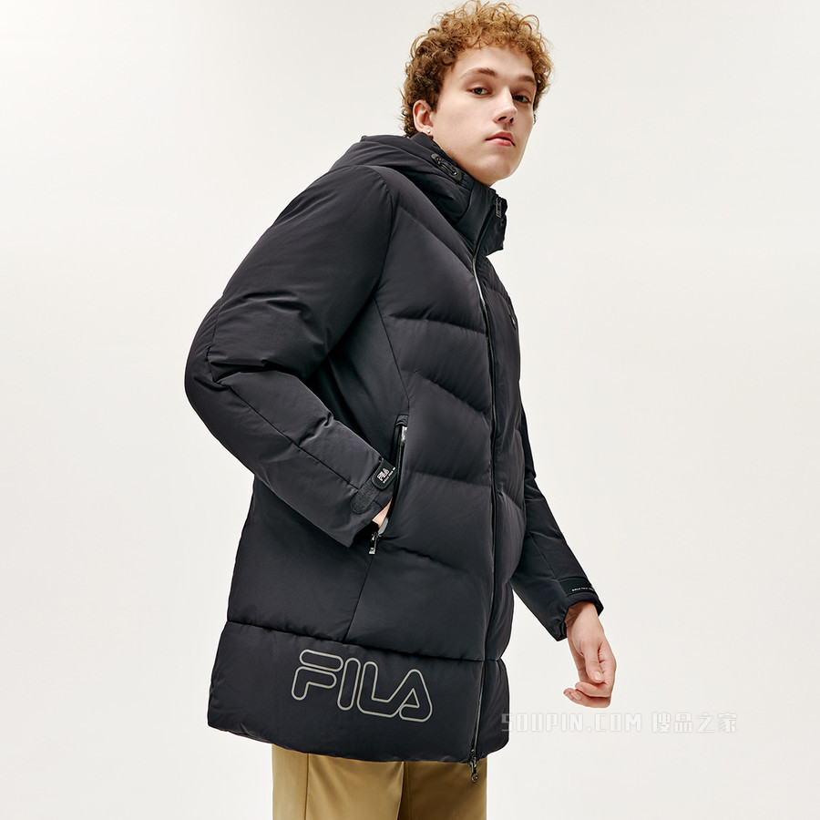 男子轻商务基础舒适有型中长羽绒服