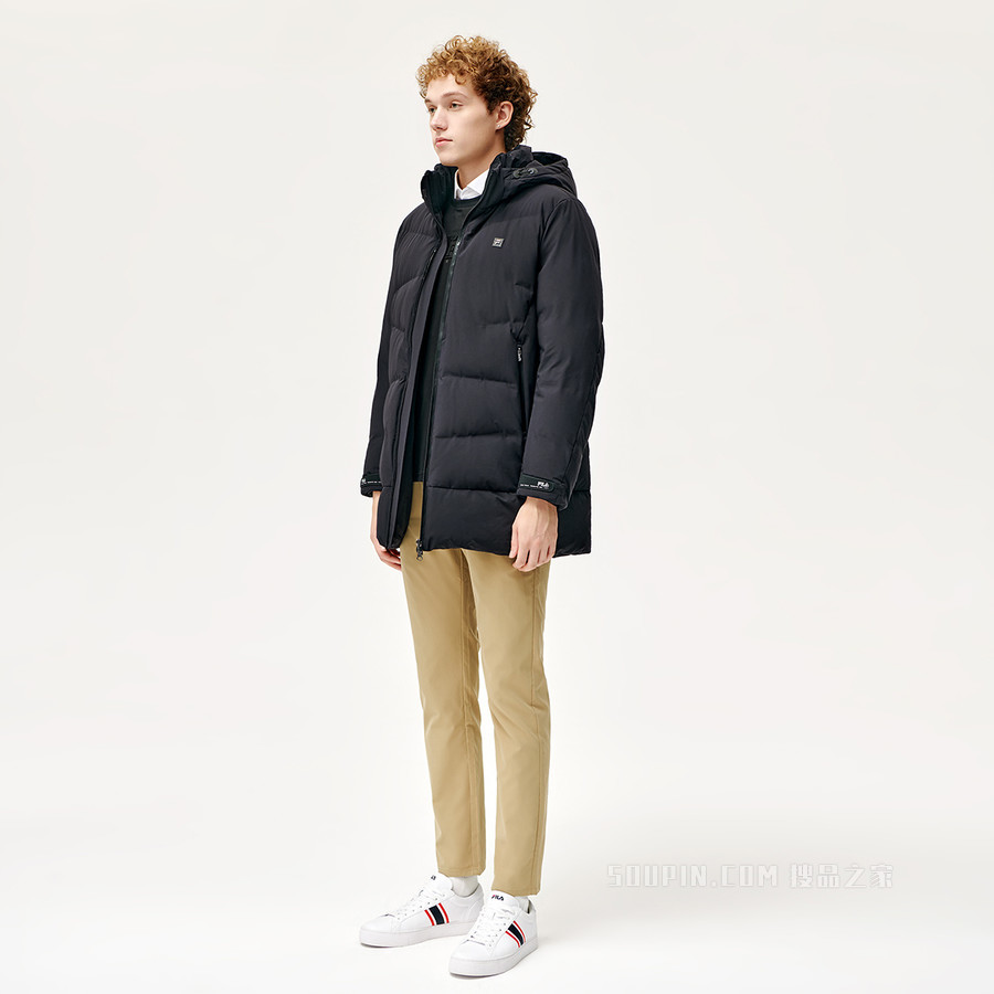 男子轻商务基础舒适有型中长羽绒服