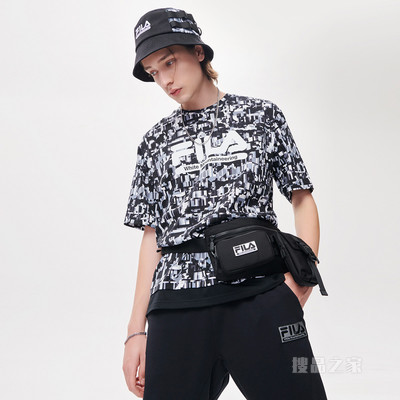 FILA x White Mountaineering联名男子短袖T恤