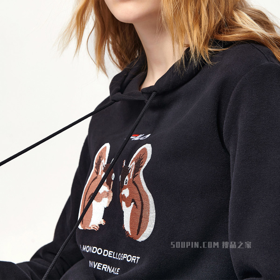 女子连帽卫衣时尚休闲卡通印花设计