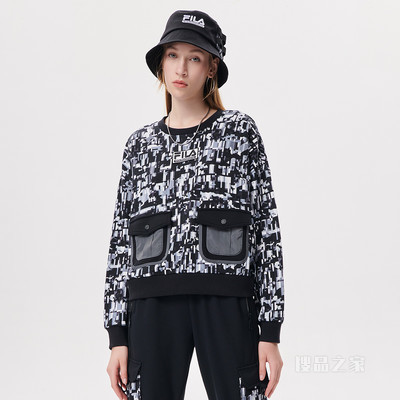 FILA x White Mountaineering联名女子套头卫衣