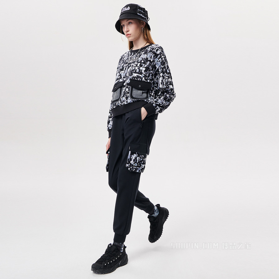 FILA x White Mountaineering联名女子套头卫衣