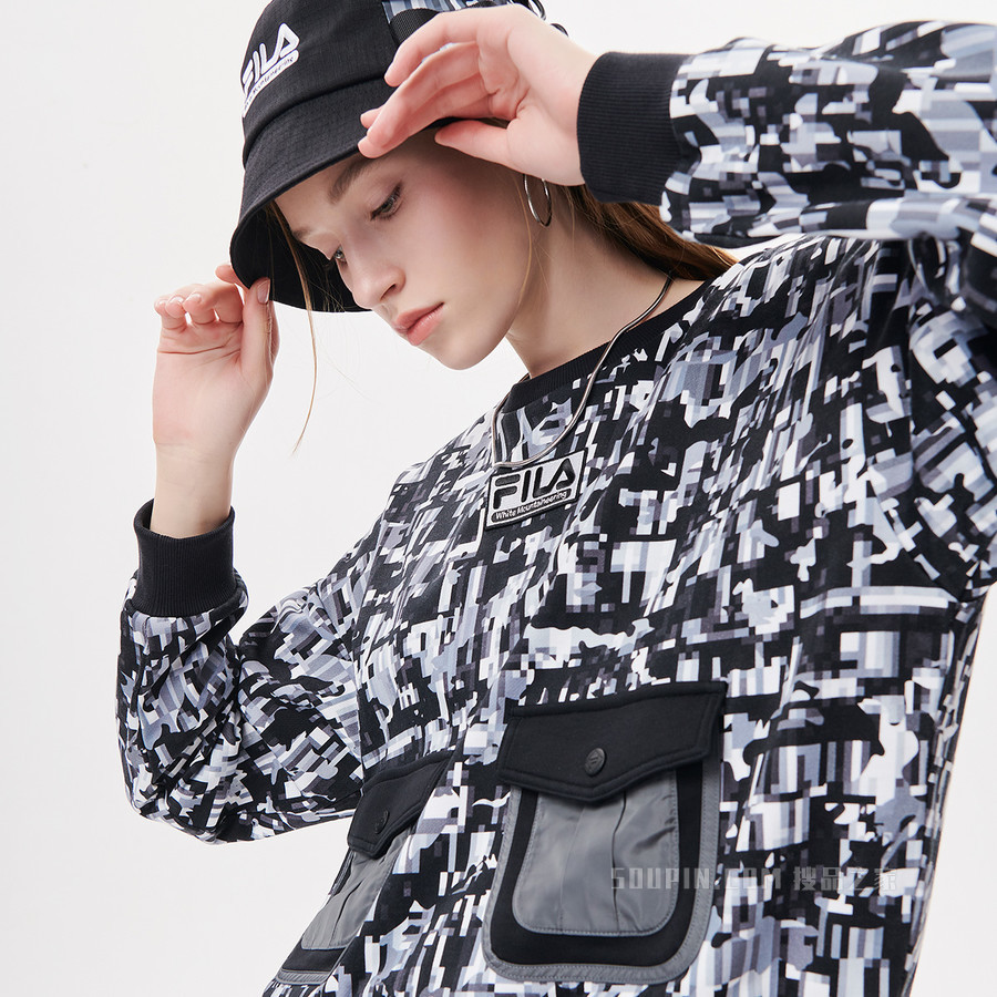 FILA x White Mountaineering联名女子套头卫衣