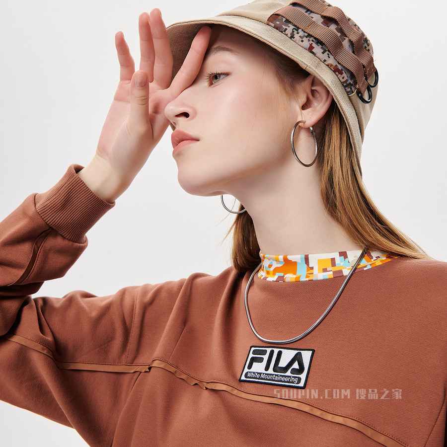 FILA x White Mountaineering联名女子套头卫衣