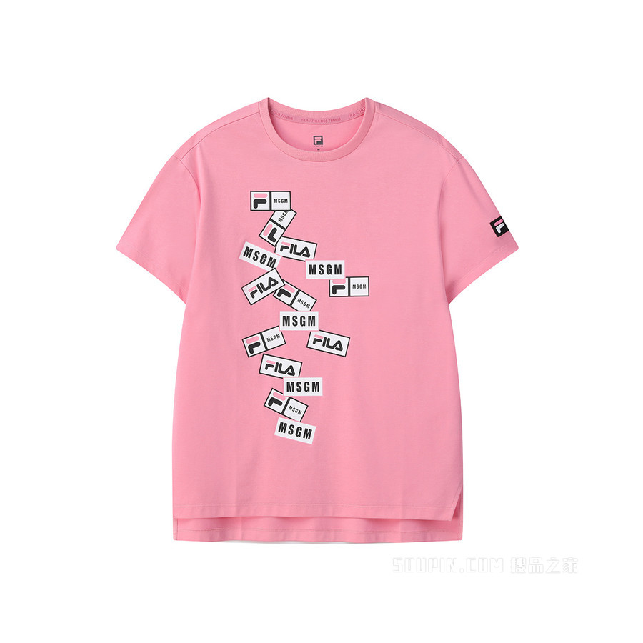 FILA X MSGM女子场下网球短袖T