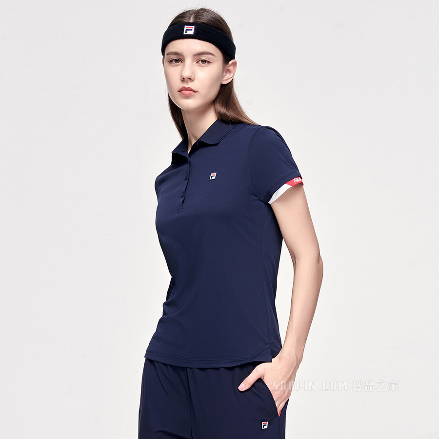 女子场下网球短袖POLO