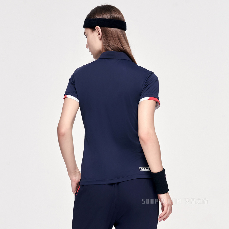 女子场下网球短袖POLO