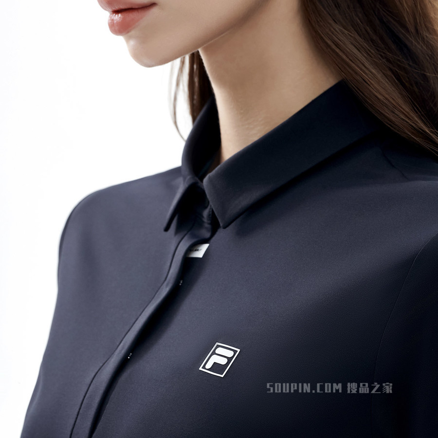 女子高尔夫针织长袖POLO衫