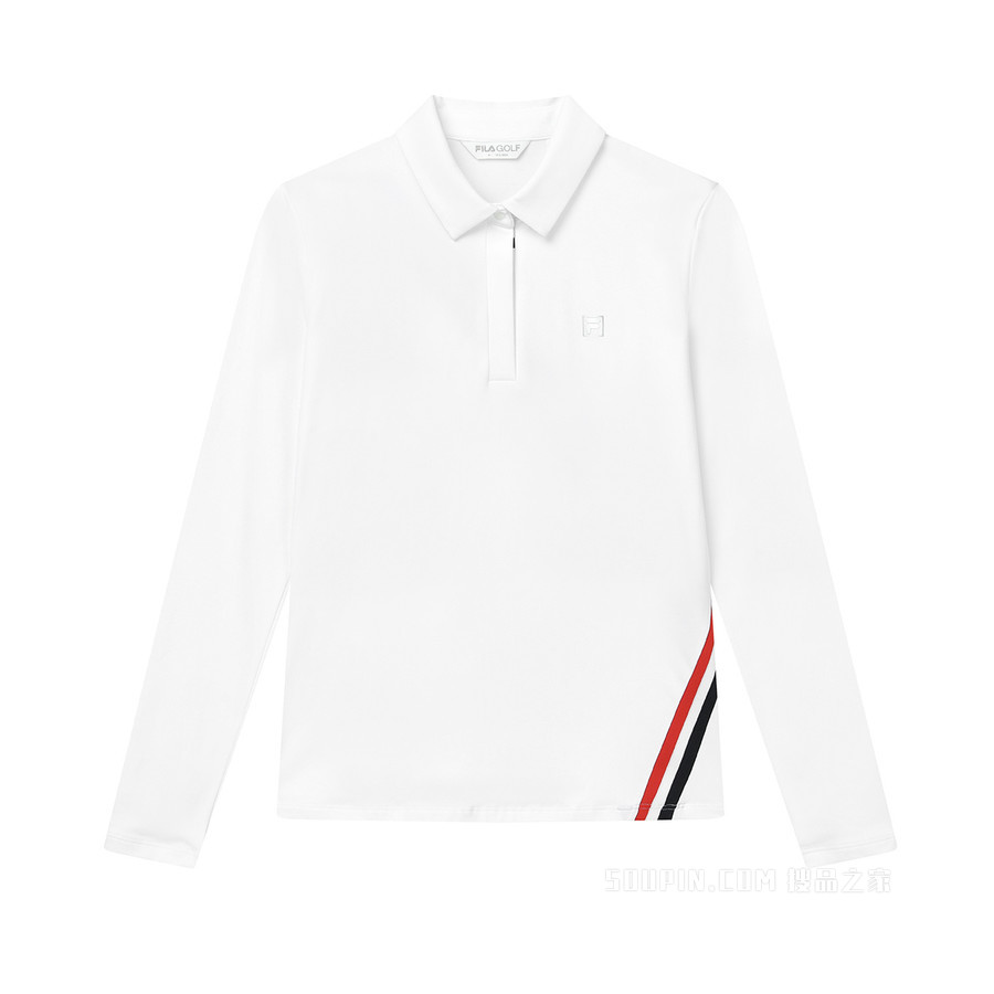 女子高尔夫针织长袖POLO衫