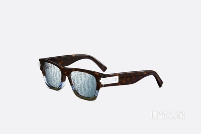 DiorBlackSuit XL S2U 太阳眼镜 棕色玳瑁效果方形镜框