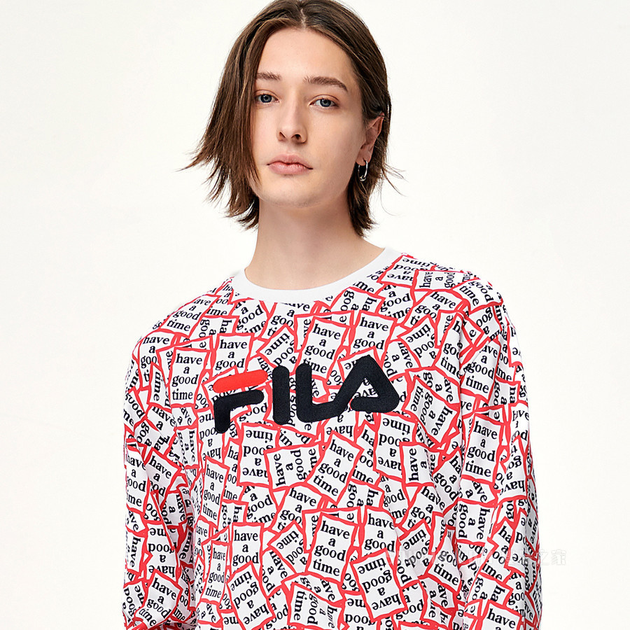 FILA×have a good time 男女同款时尚休闲套头卫衣