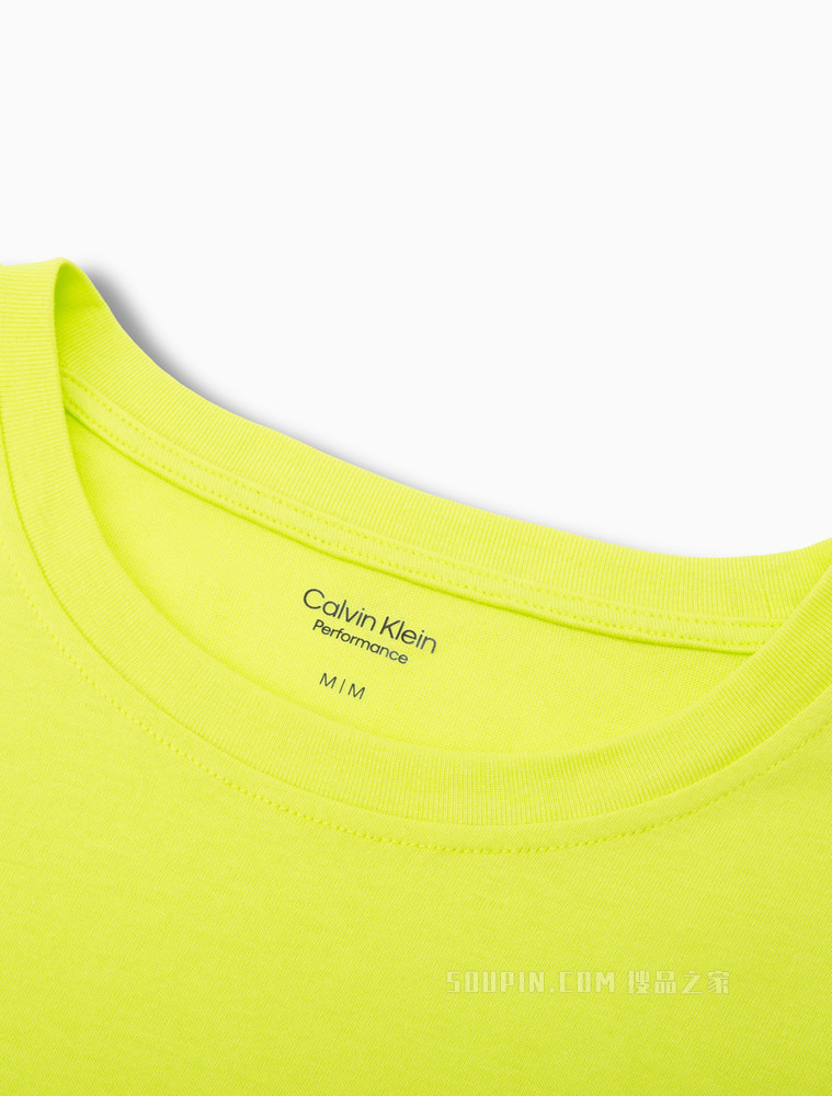 Calvin Klein 男士休闲圆领舒适透气反光LOGO印花短袖T恤4MS2K107