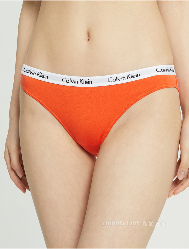 Calvin Klein 22春季新款女士性感三角循环LOGO腰边比基尼内裤D1618