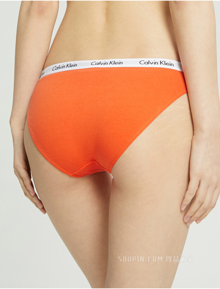 Calvin Klein 22春季新款女士性感三角循环LOGO腰边比基尼内裤D1618