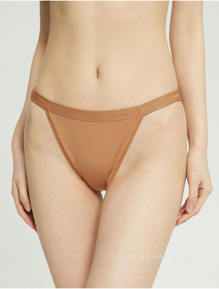 【自然系列】Calvin Klein 22春季女士性感循环LOGO高开叉三角内裤QF6760