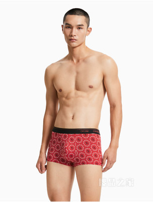 【One有引力带】Calvin Klein 男士LOGO腰边低腰透气贴身平角内裤NB3066