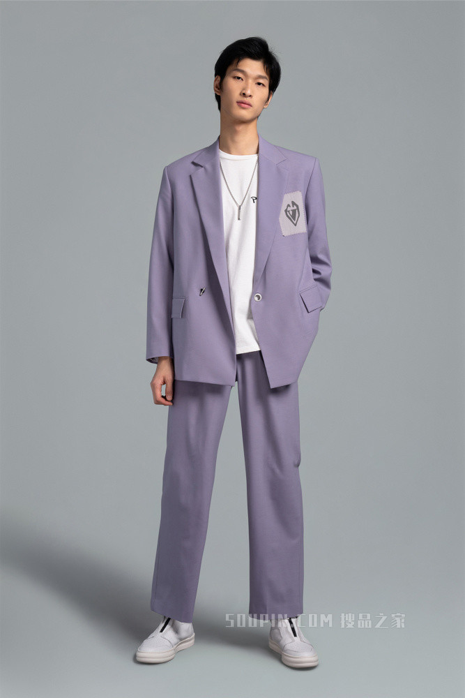 男装单排钮休闲西服单上装