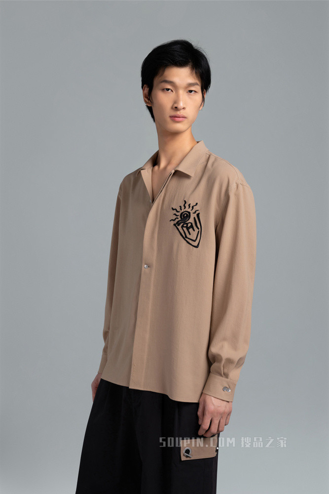 男装长袖休闲衬衫