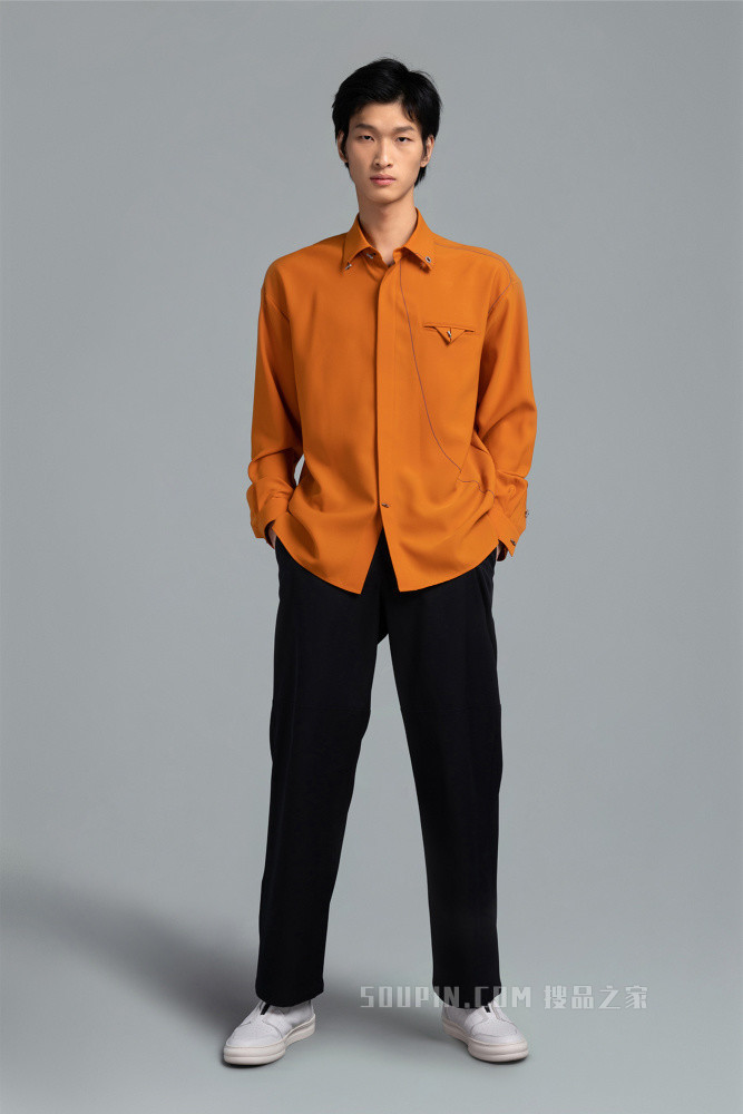 男装长袖休闲衬衫