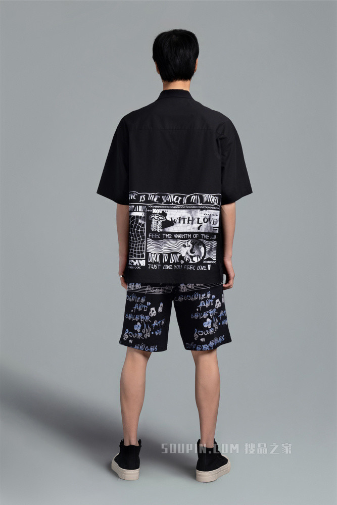 男装短袖休闲衬衫