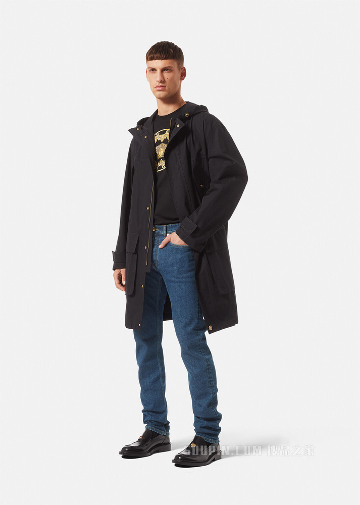 刺绣Medusa牛仔裤