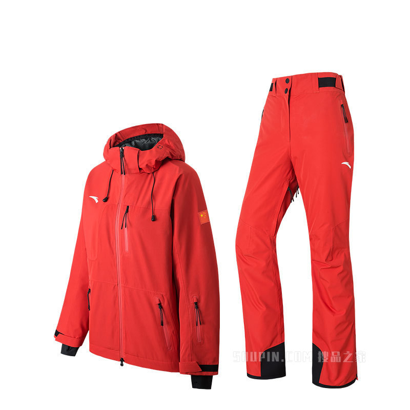 【2022年央视虎年春晚同款】【安踏冠军全天候系列】女滑雪服国旗冬奥套装