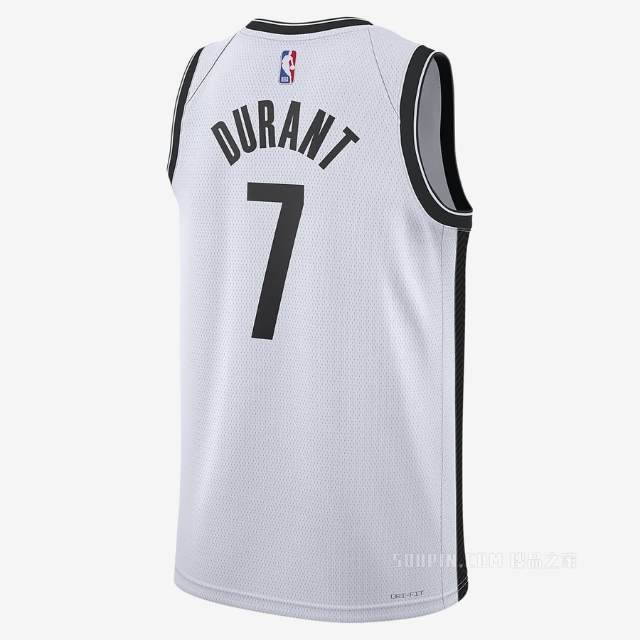 2020 赛季布鲁克林篮网队 (Kevin Durant) Association Edition Nike NBA Swingman Jersey 男子球衣