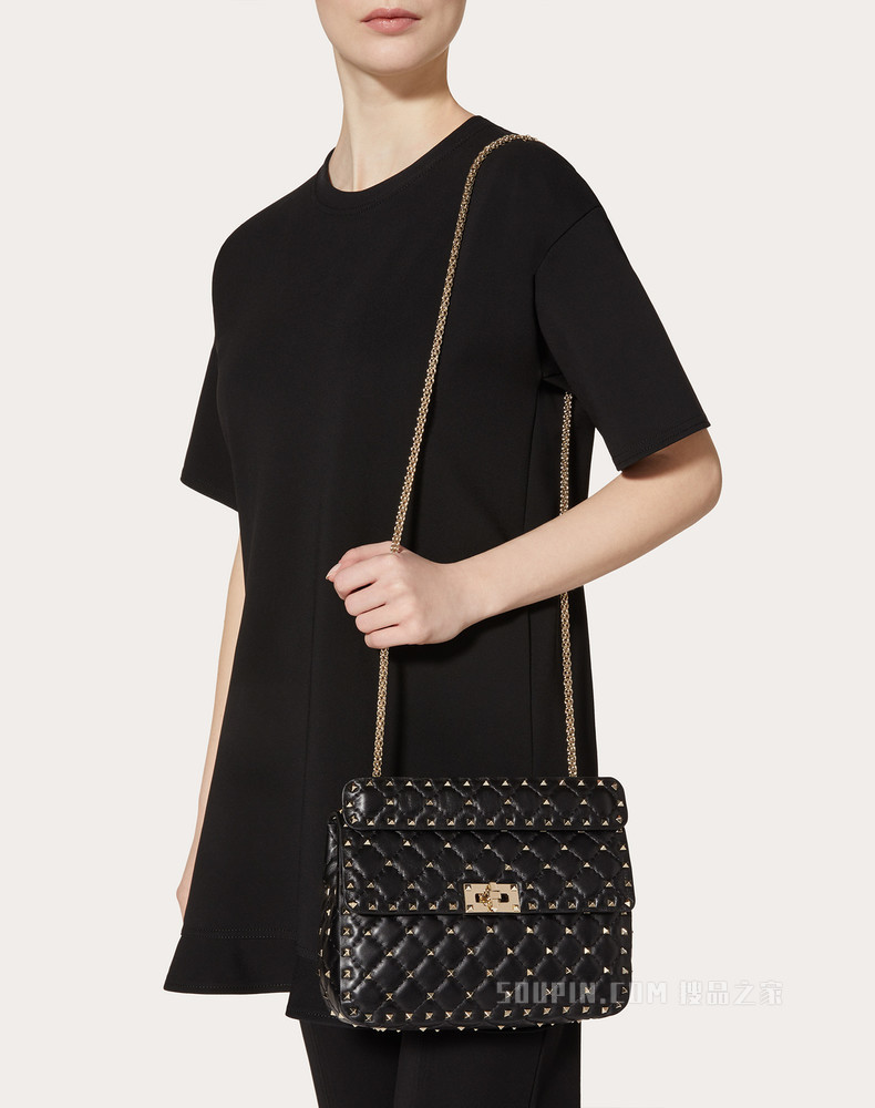 ROCKSTUD SPIKE 中号羊皮手袋