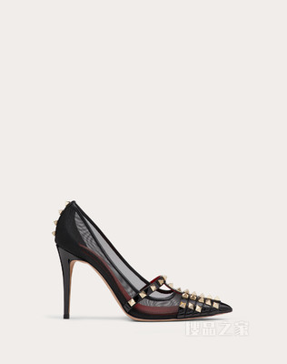 Rockstud 漆皮铆钉高跟鞋 （鞋跟高 10 厘米）