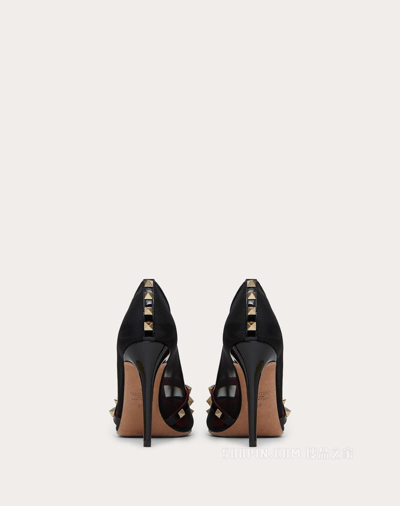 Rockstud 漆皮铆钉高跟鞋 （鞋跟高 10 厘米）